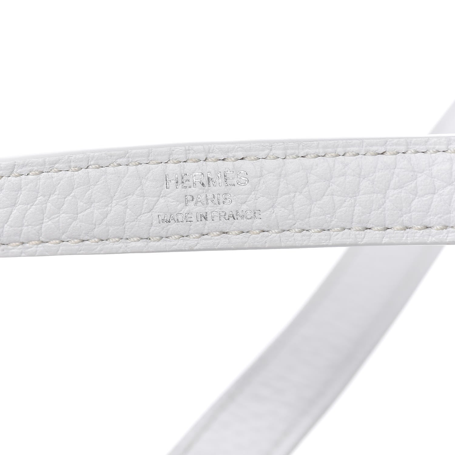 Hermes Taurillon Clemence Horseshoe Kelly Retourne 25 White Black 32 of 43