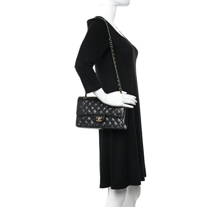 Chanel Lambskin Quilted Medium Double Flap Black 2 of 13