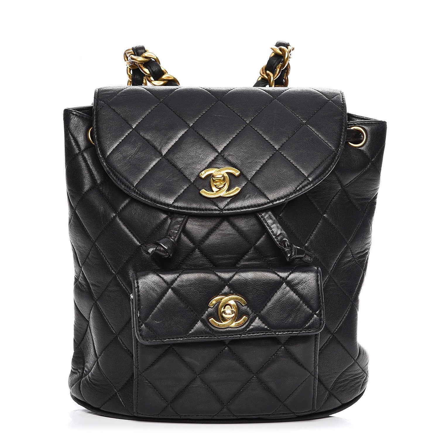 Chanel Lambskin Quilted Backpack Black 1 of 11