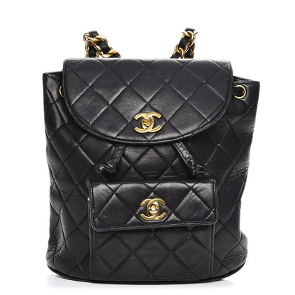 Chanel Lambskin Quilted Backpack Black 1 of 11