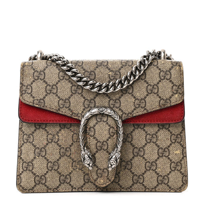 Gucci GG Supreme Monogram Mini Dionysus Shoulder Bag Hibiscus Red 1 of 13
