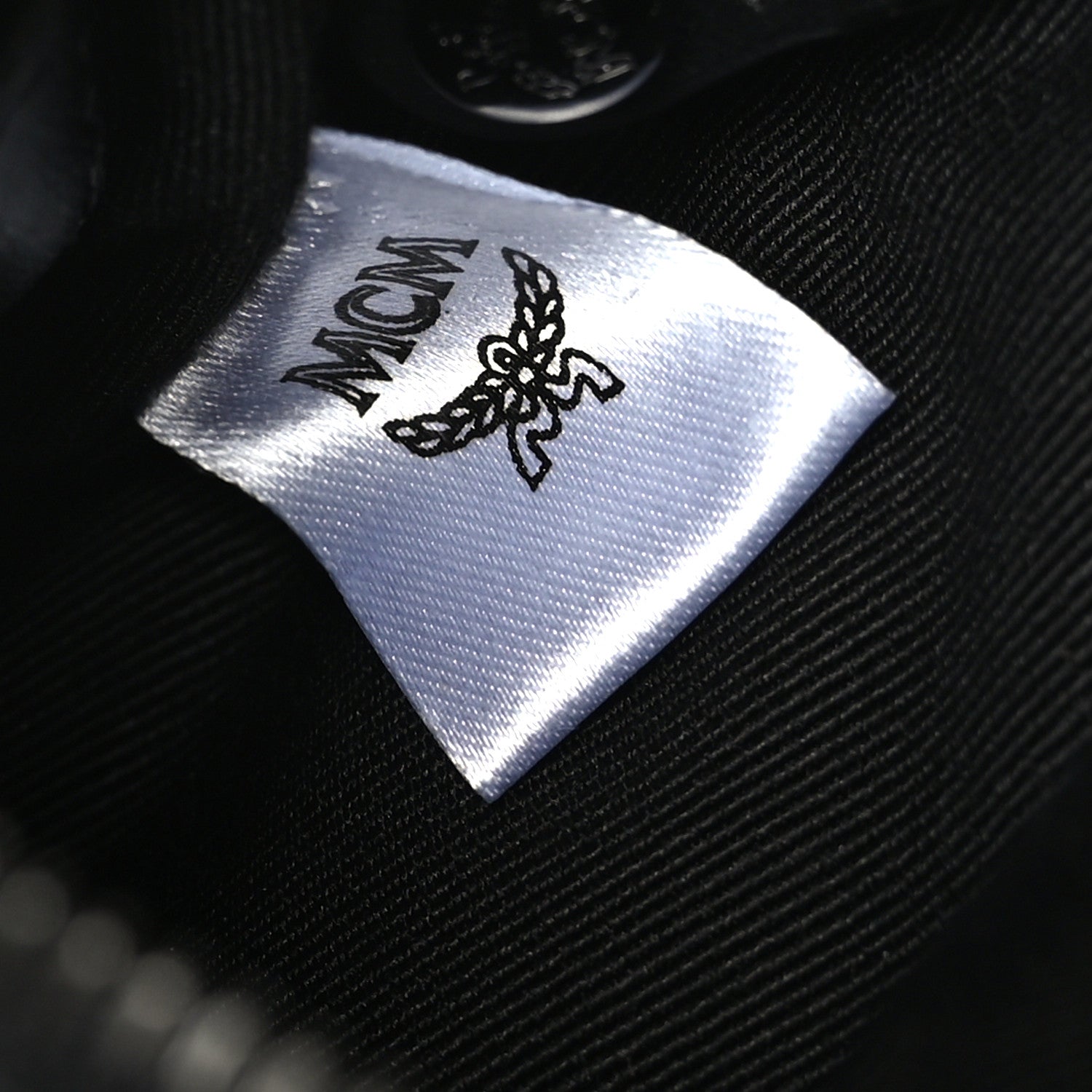 MCM Nappa Logo Embossed Mini Zip Pouch Black 6 of 6