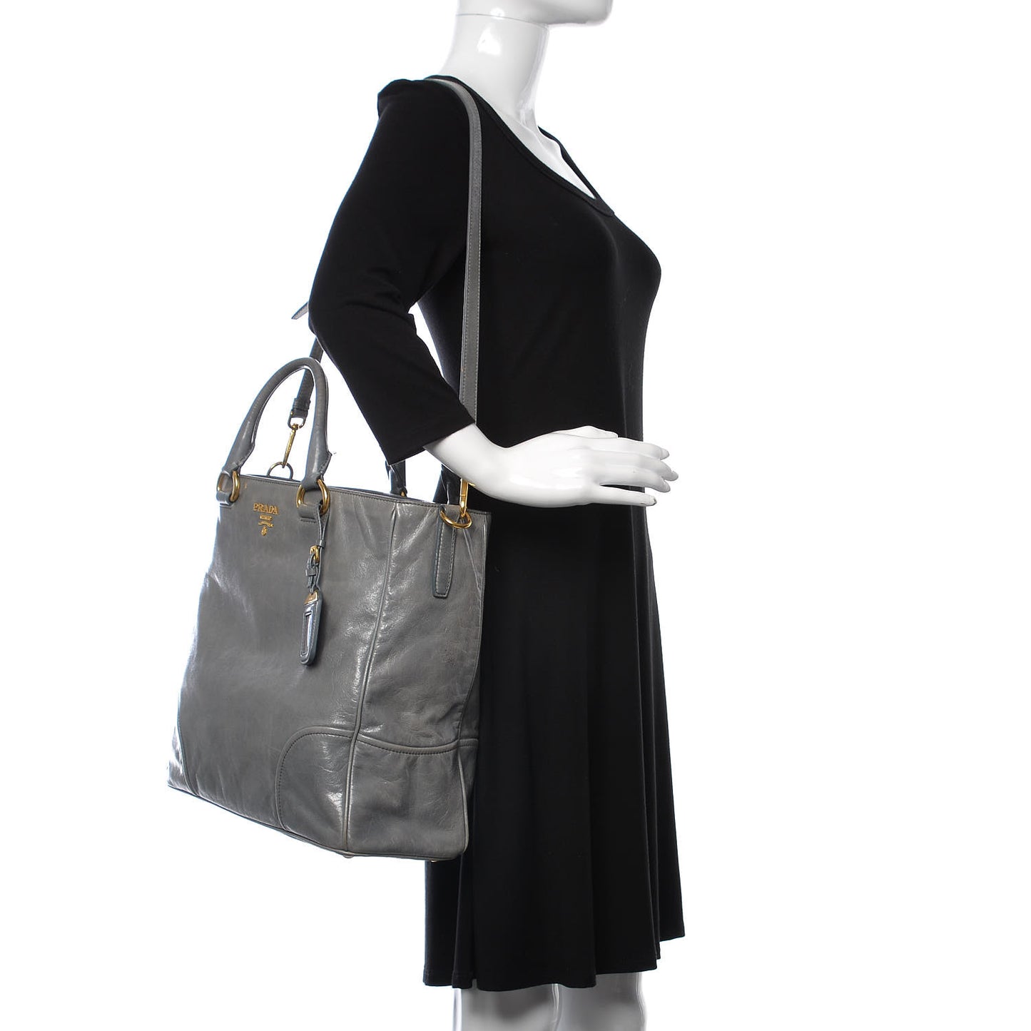 Vitello Shine Tote Blue