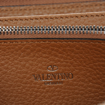 Valentino Garavani Grained Calfskin Rockstud Zip Around Wallet Bright Cognac 8 of 9