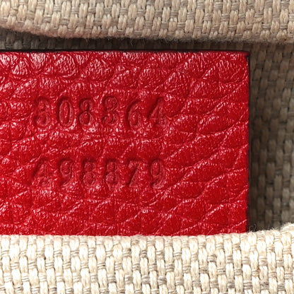 Gucci Pebbled Calfskin Small Soho Disco Bag Tabasco Red 7 of 17