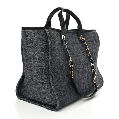 Chanel Lurex Boucle Medium Deauville Tote Black 3 of 10