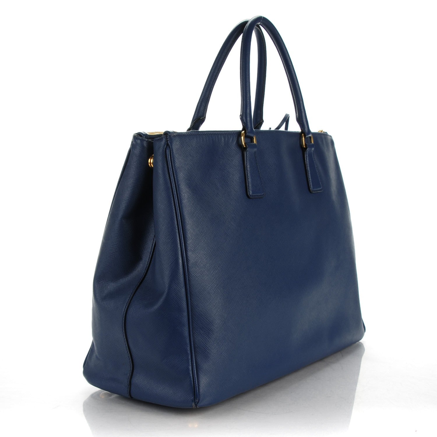 Prada Saffiano Lux Extra Large Galleria Double Zip Tote Bluette 3 of 10