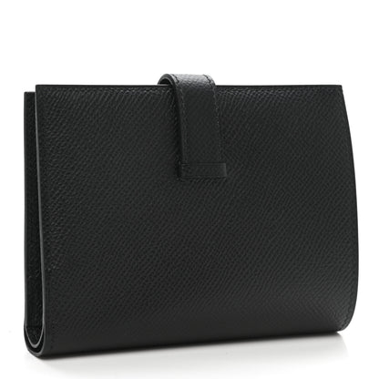 Hermes Epsom Monochrome Bearn Compact Wallet Black 3 of 8
