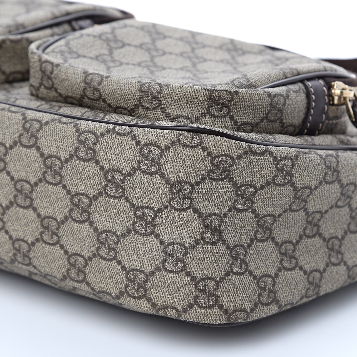 Gucci GG Plus Monogram Front Pocket Messenger Dark Brown 9 of 12