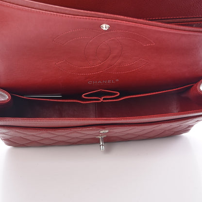 Chanel Caviar Quilted Jumbo Double Flap Burgundy 6 of 13