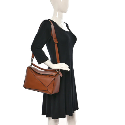 Loewe Calfskin Medium Puzzle Bag Tan 2 of 9
