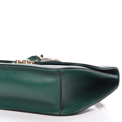 Valentino Garavani Vitello Medium Glam Lock Rockstud Flap Smeraldo 7 of 10