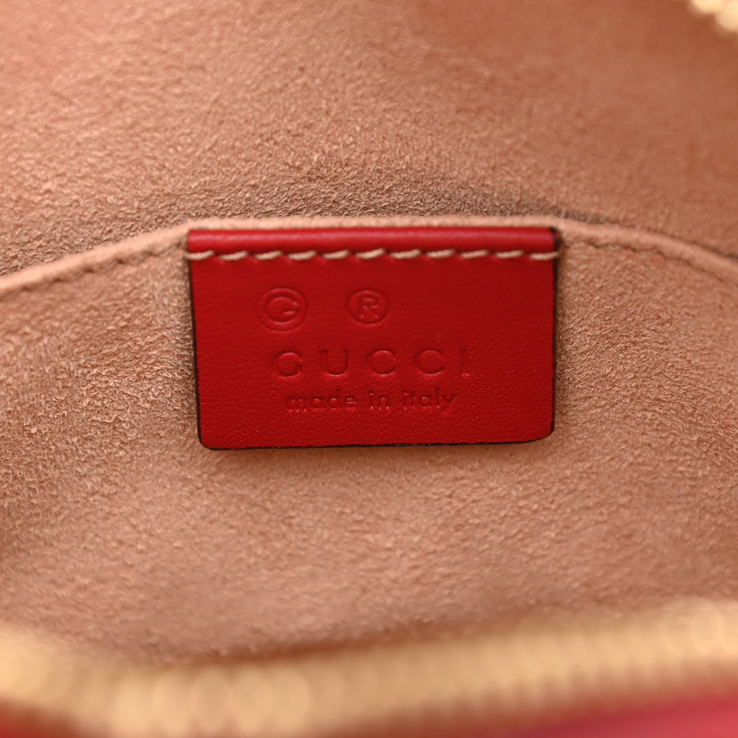 Gucci GG Supreme Monogram Blooms Mini Chain Shoulder Bag Beige Blue Navy Hibiscus Red 7 of 9