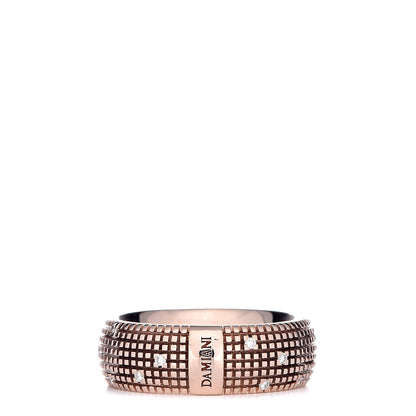 Damiani 18K Pink Gold Diamond 7.5mm Metropolitan Band Ring 57 8 3 of 6