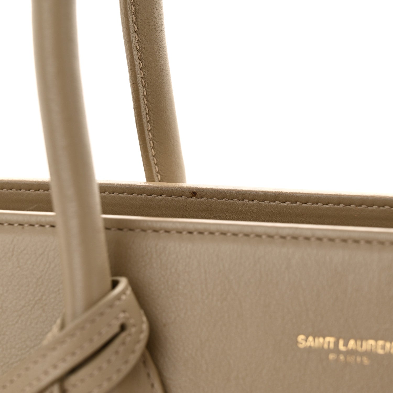 Saint Laurent Calfskin Large Sac de Jour Carryall Beige 12 of 16