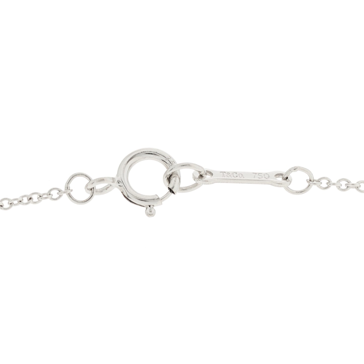 18K White Gold Diamond Small Paloma's Graffiti Kiss Pendant Necklace