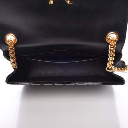 Saint Laurent Patent Matelasse Monogram Large Vicky Chain Bag Black 5 of 9