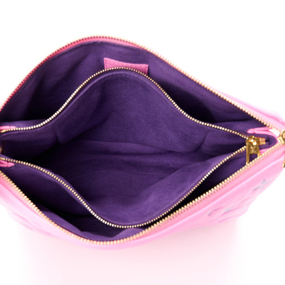 Louis Vuitton LOUIS VUITTON Lambskin Embossed Monogram Vuittamins Coussin PM Rose Violet 5 of 11