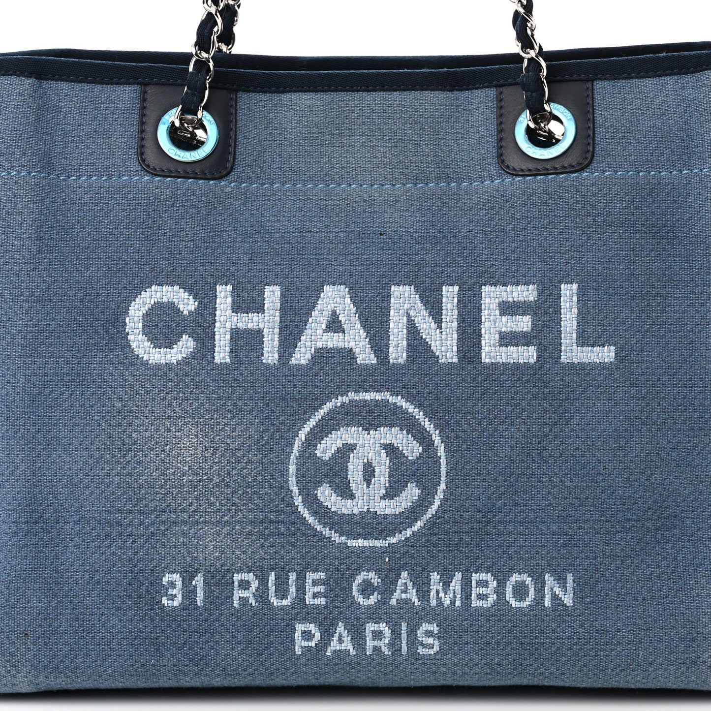 Canvas Small Deauville Tote Blue