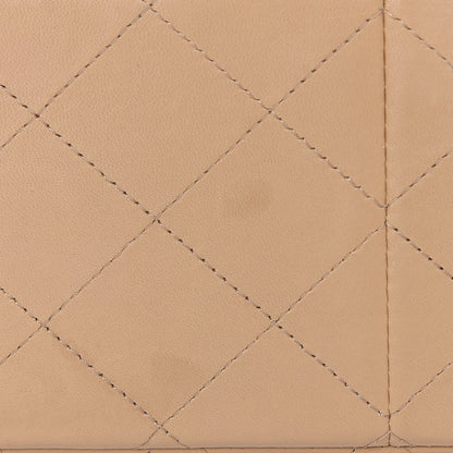 Chanel Lambskin Quilted Jumbo Double Flap Dark Beige 9 of 9