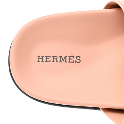 Hermes Suede Goatskin Womens Chypre Sandals 36.5 Nude 6 of 11