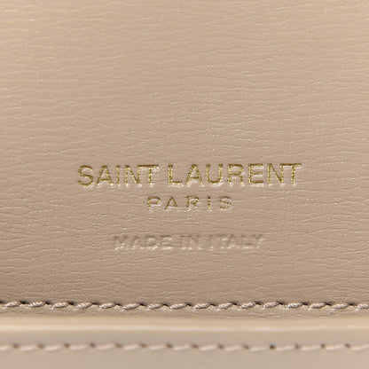 Saint Laurent Smooth Calfskin Monogram Phone Holder Crossbody Dark Beige 6 of 10