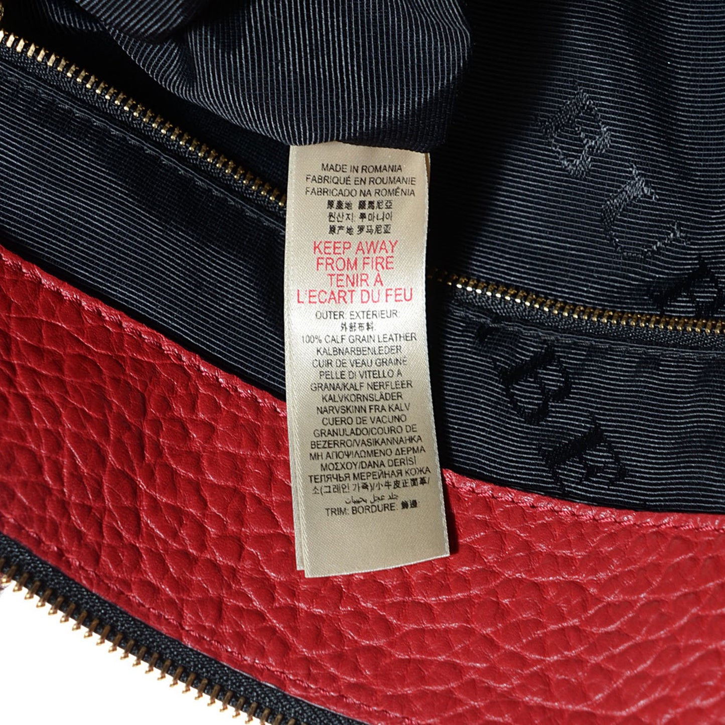Heritage Grain Check Embossed Medium Dewsbury Tote Military Red