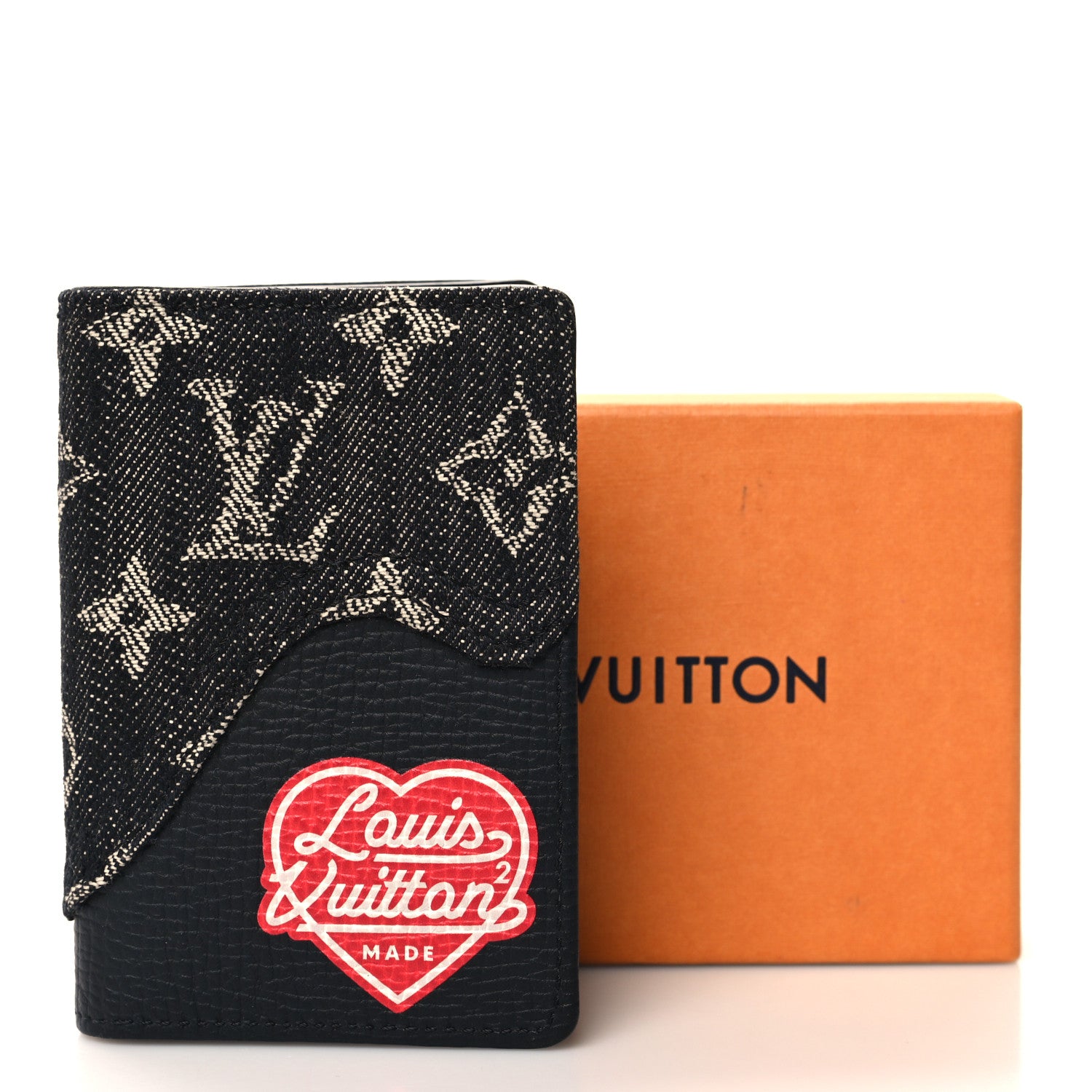 Louis Vuitton X NIGO Taurillon Monogram Denim Drip Pocket Organizer Black 7 of 7