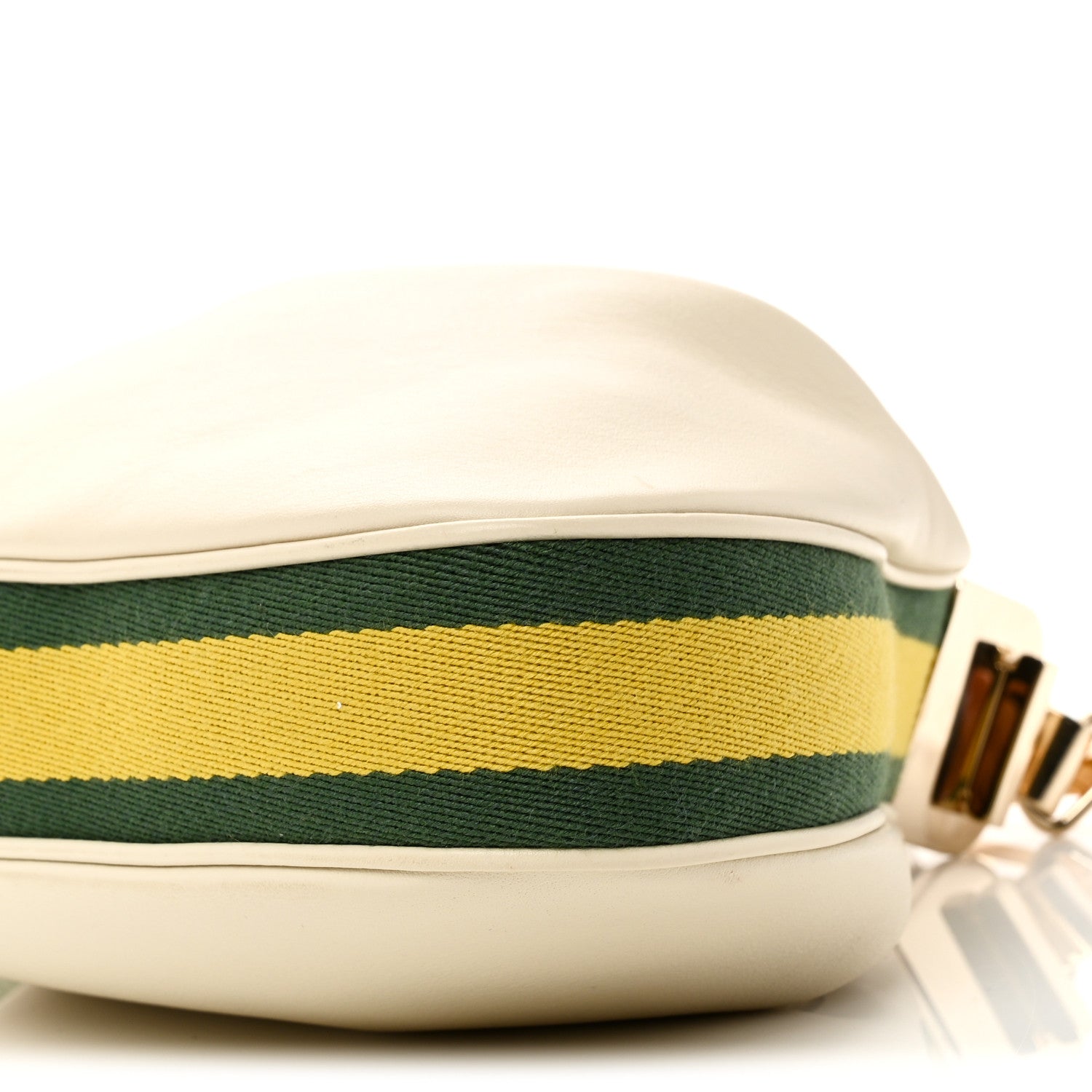 Gucci Aria Calfskin Web Small Attache Shoulder Bag White 10 of 10
