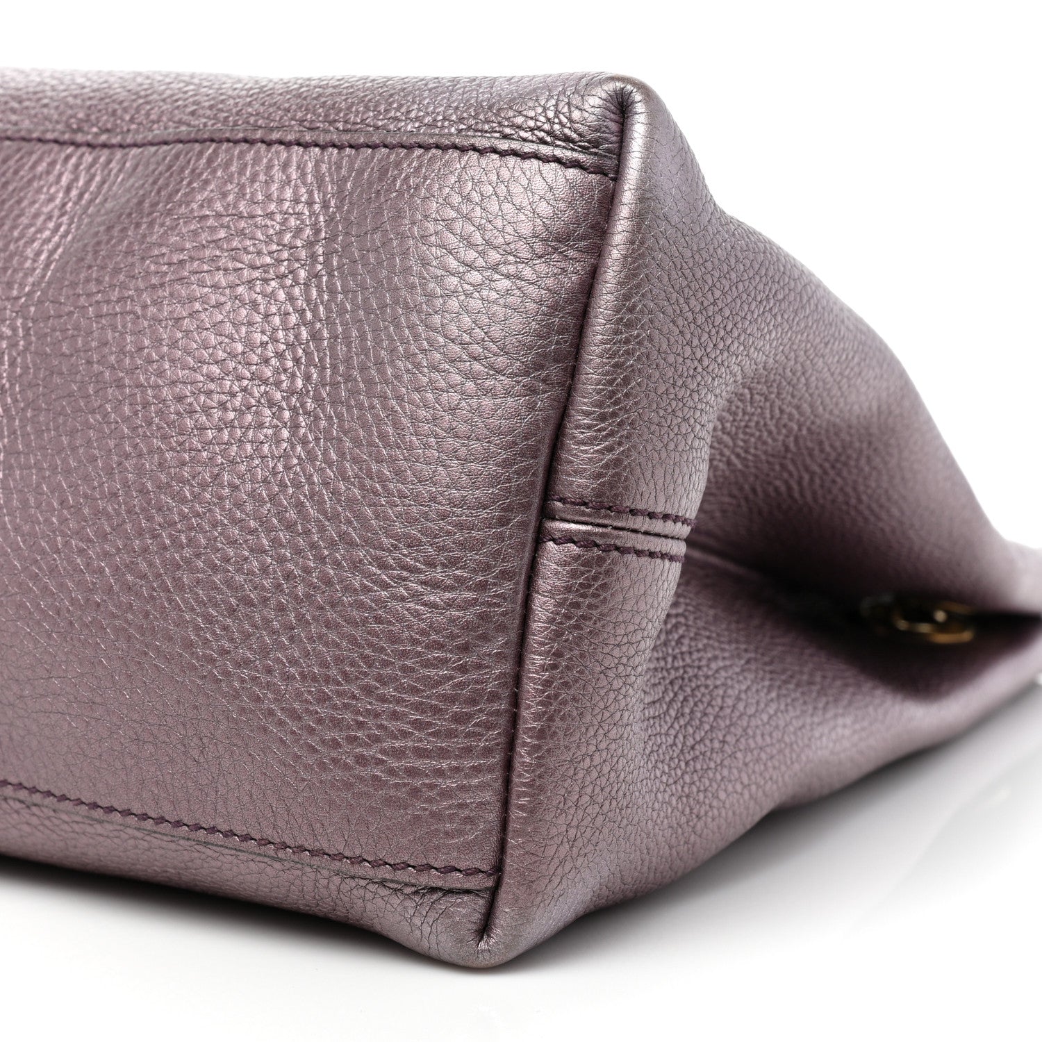 Gucci Metallic Pebbled Calfskin Medium Soho Chain Shoulder Bag Purple 8 of 11