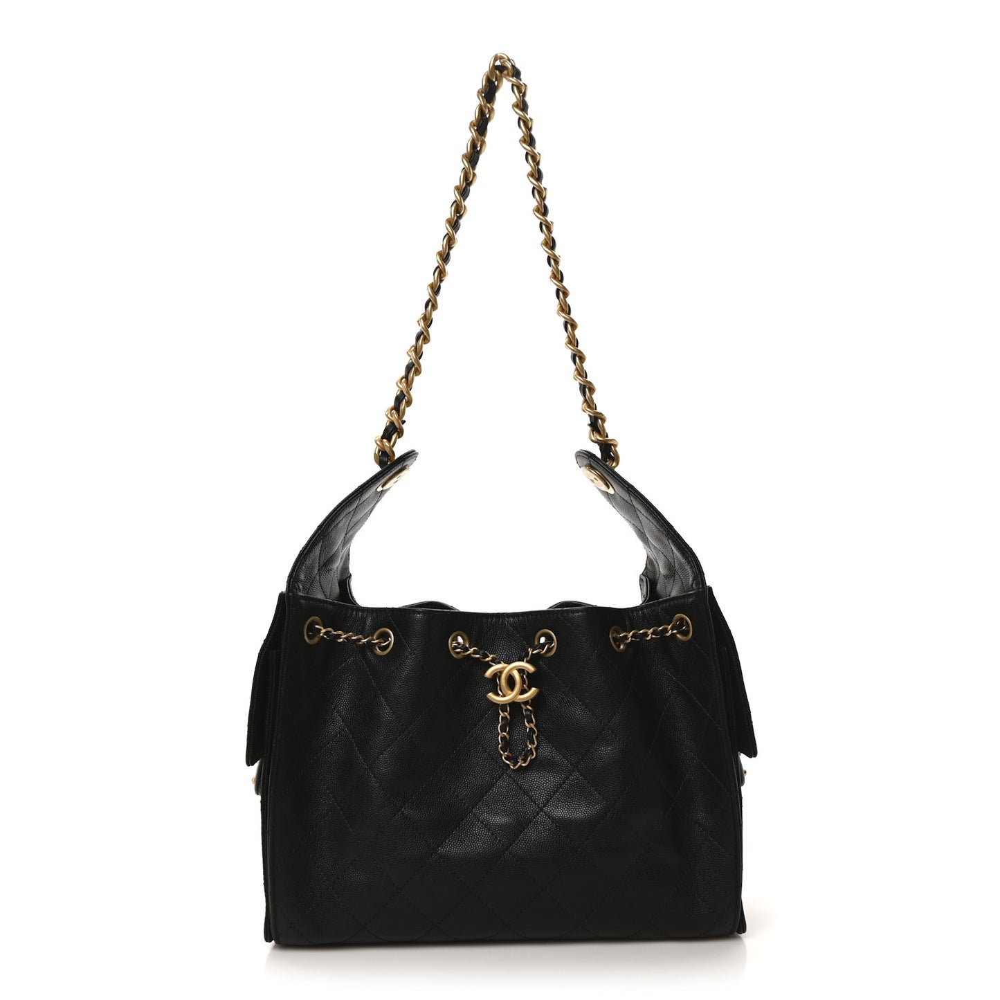 Caviar Quilted Small Chanel 25 Handbag Black