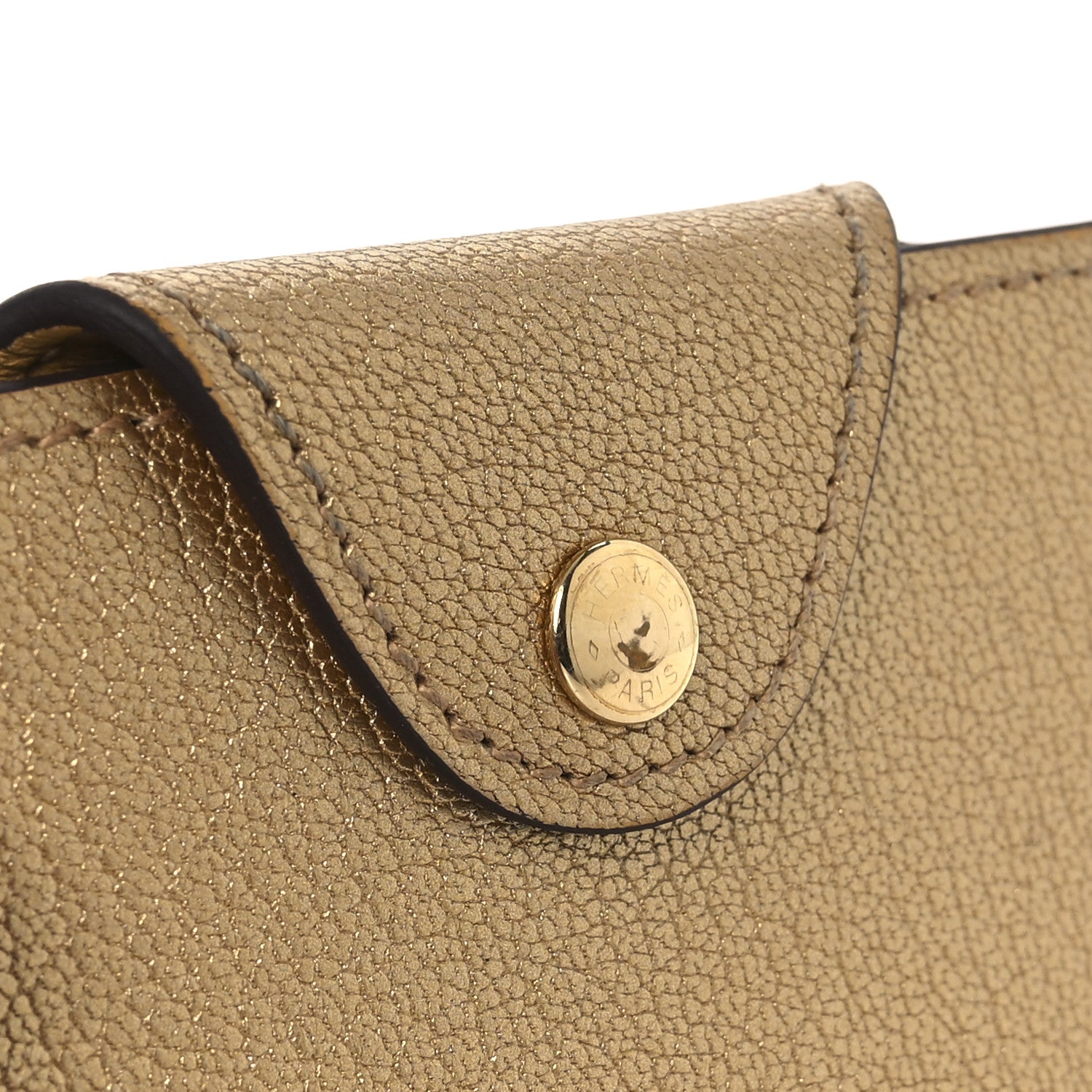 Hermes Metallic Chevre Chamkilight Iliade Card Holder Golden 8 of 10