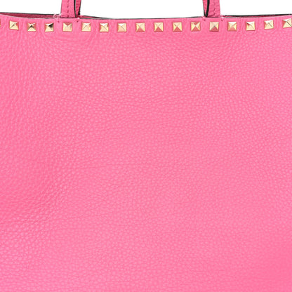Valentino Garavani Grained Calfskin Rockstud Shoulder Tote Feminine Pink 7 of 9