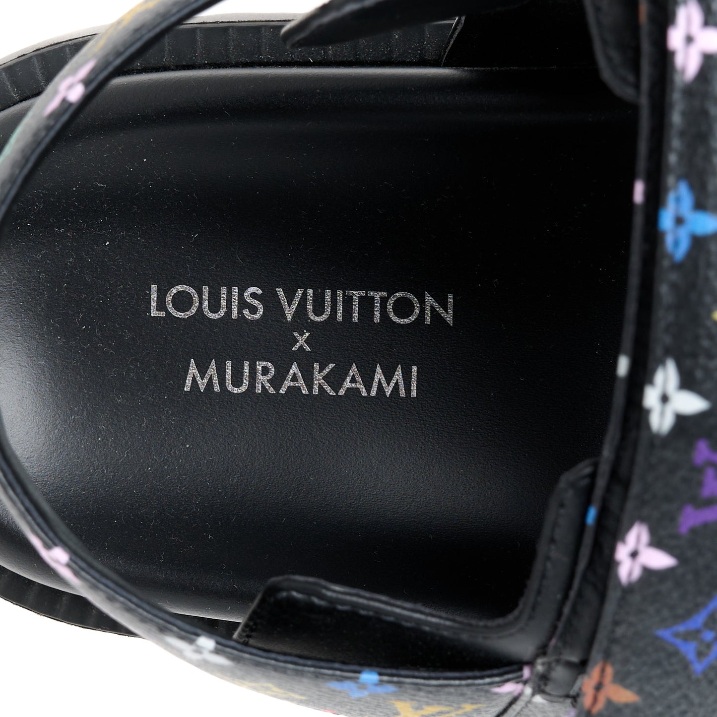 LV X TM Monogram Multicolor Sunset Flat Sandals 38 Black
