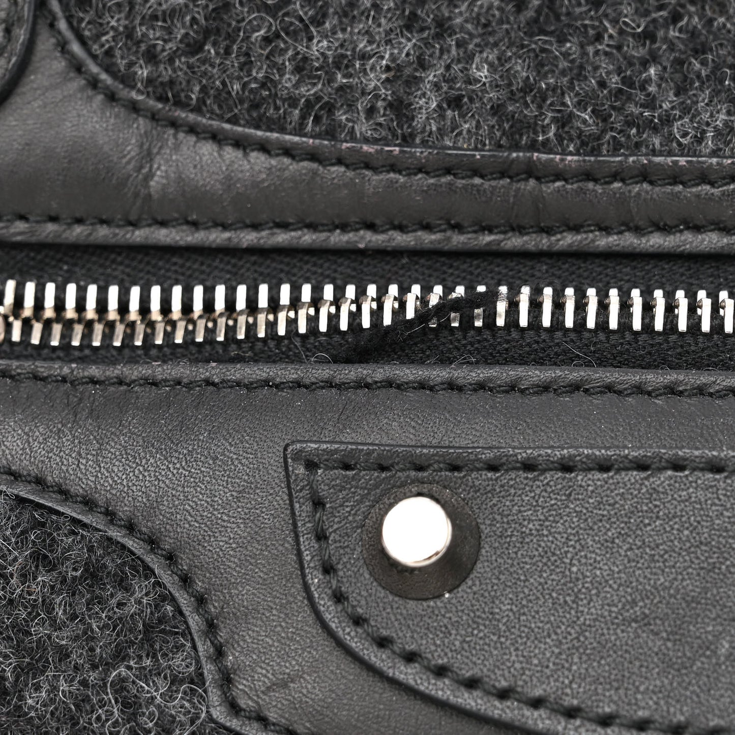 Alpaca Calfskin Classic Silver Hardware City Black