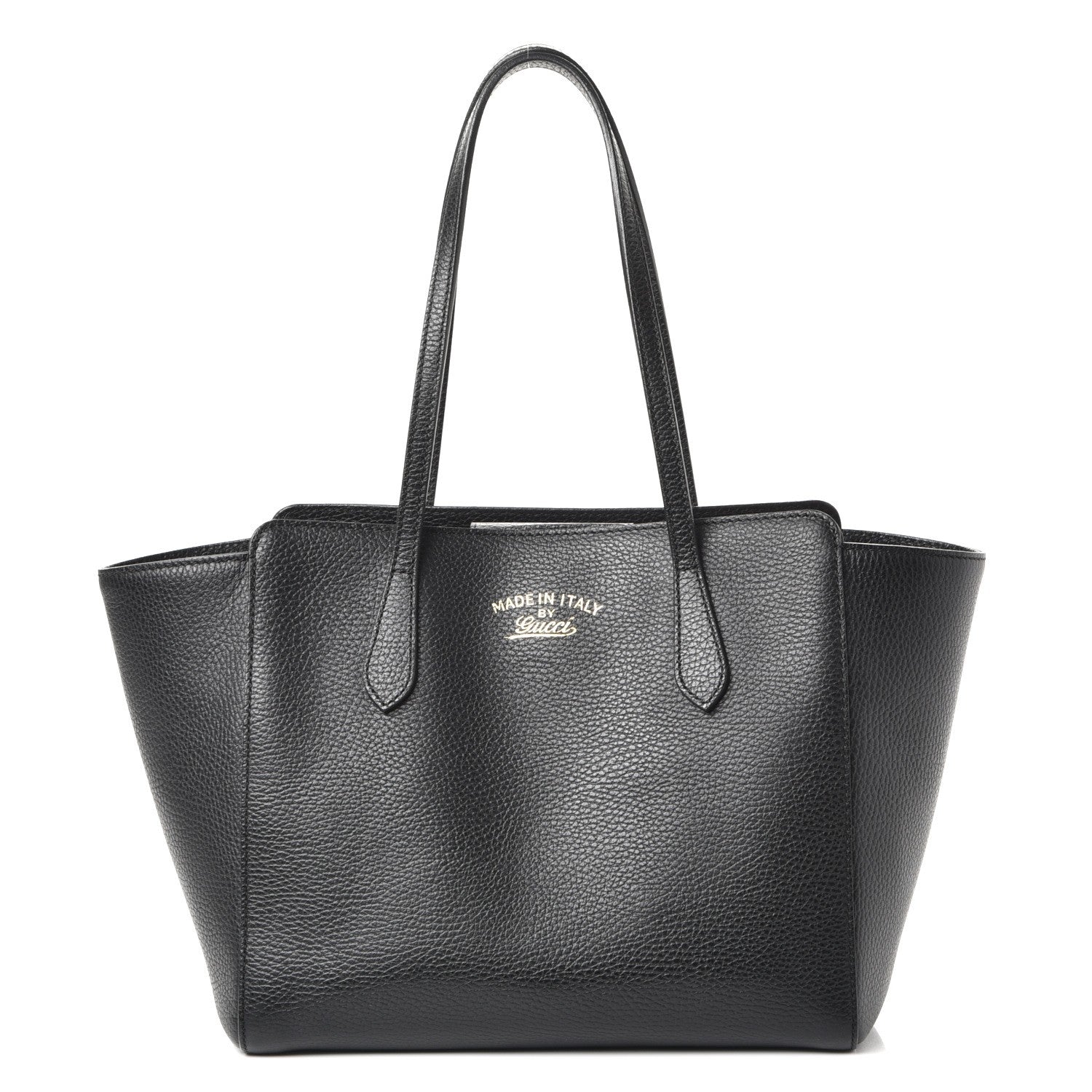 Gucci Pebbled Calfskin Small Swing Tote Black 1 of 6