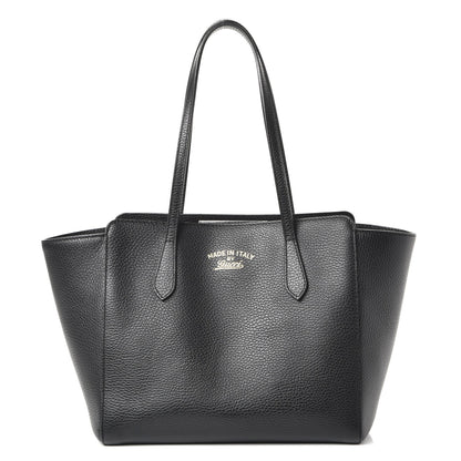 Gucci Pebbled Calfskin Small Swing Tote Black 1 of 6