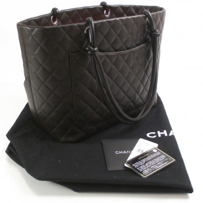 Chanel Calfskin Quilted Large Cambon Tote Brown 3 of 12