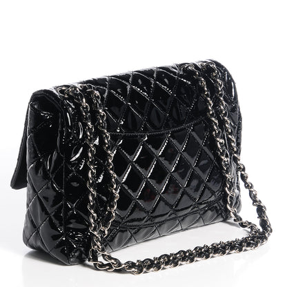 Chanel Patent Quilted Jumbo Single Flap Black 3 of 8