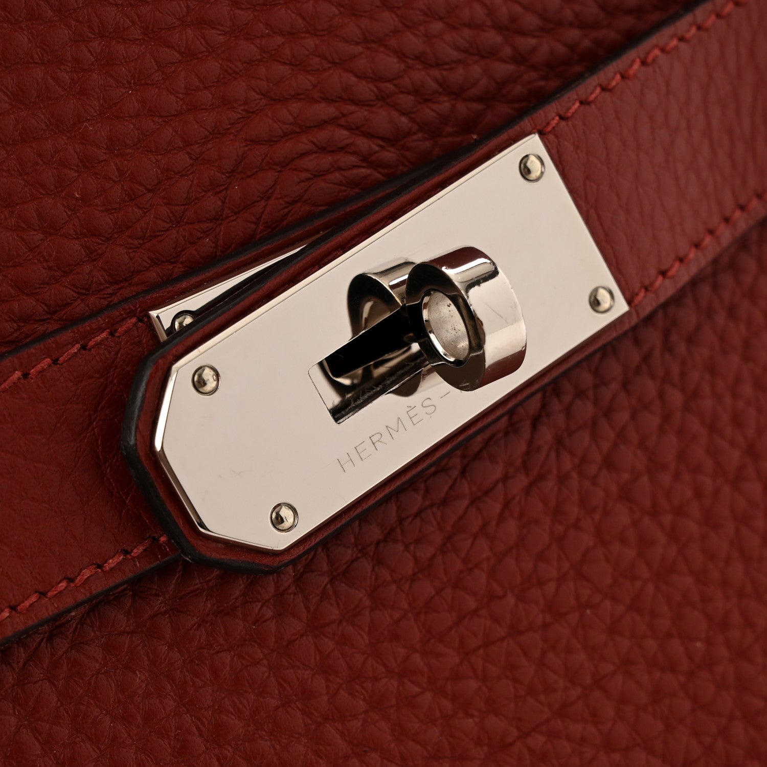 Hermes Taurillon Clemence Bi-Color Jypsiere 31 Rouge H Rouge Casaque 12 of 15