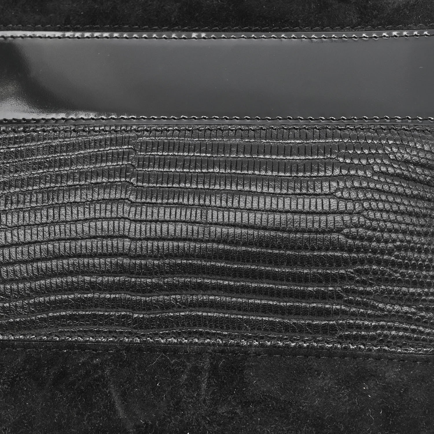 Burberry Calfskin Lizard Embossed Two Tone Small Grace Bag Black 12 of 12