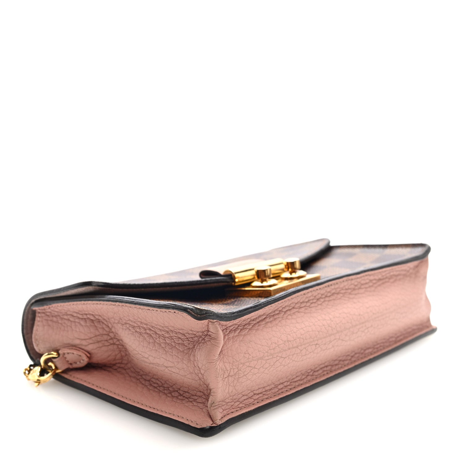 Louis Vuitton Damier Ebene Croisette Chain Wallet Magnolia 4 of 11