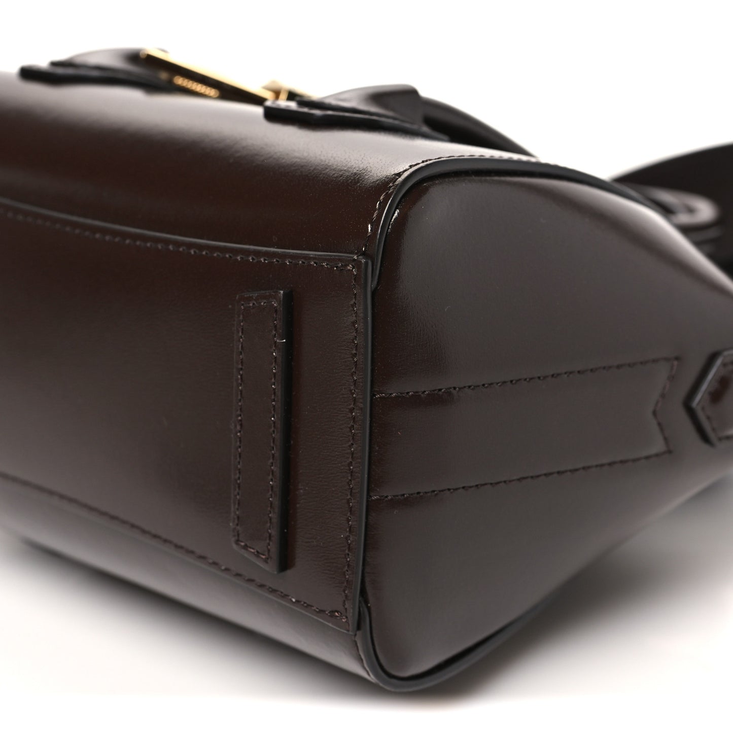 Box Calfskin Toy Lock Antigona Shoulder Bag Ebony Brown