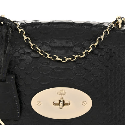 Mulberry Snakeskin Small Lily Flap Navy 9 of 14