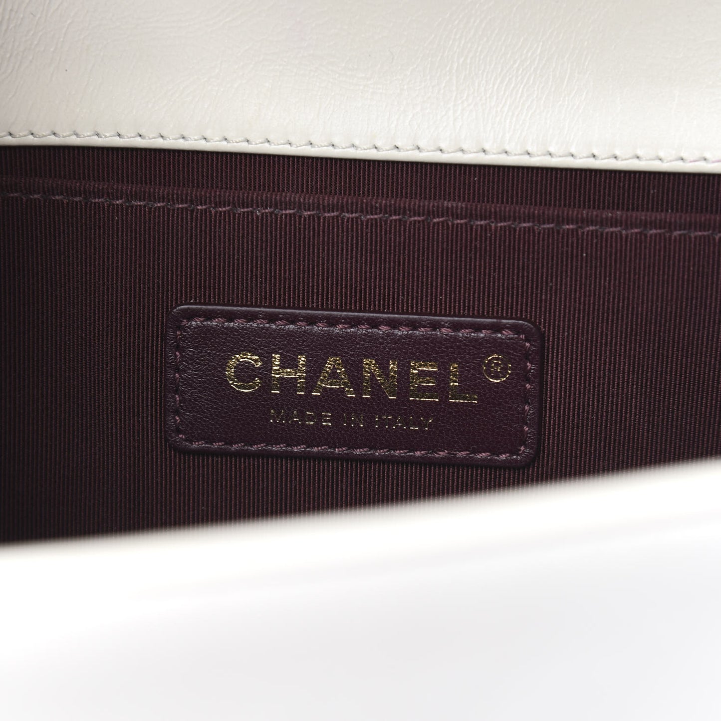 Shearling Sheepskin Medium Boy Flap White