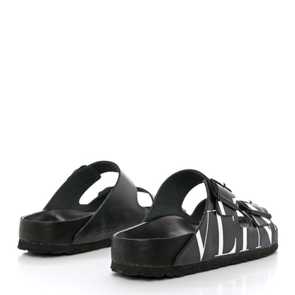 Valentino Garavani Calfskin VLTN Birkenstock Slide Sandals 40 Black 4 of 9