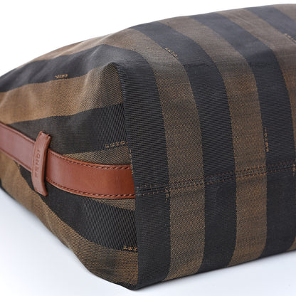 Fendi Pequin Cuoio Vegetale Large Hobo Tobacco Black Cuoio 8 of 19