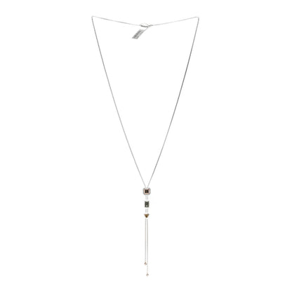 David Yurman Sterling Silver 18K Yellow Gold Diamond Morganite Prasiolite Citrine Novella Y Necklace 2 of 4