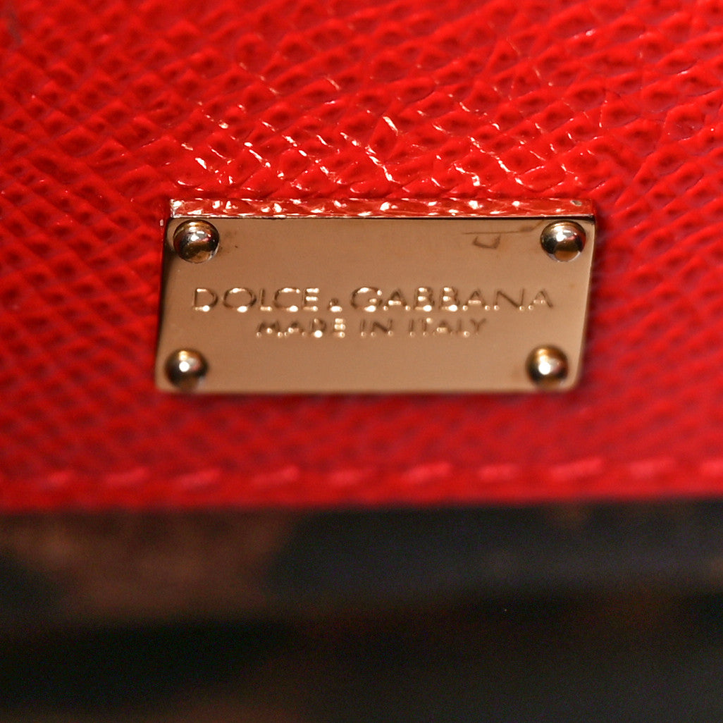 Dolce & Gabbana Dauphine Medium Miss Sicily Satchel Dark Red 6 of 10
