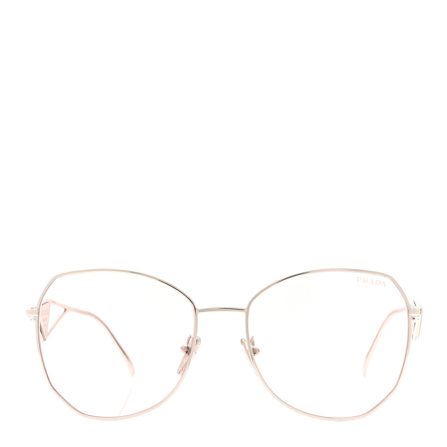Prada Metal Symbole Triangle Logo Sunglasses SPR57Y Pink 3 of 5